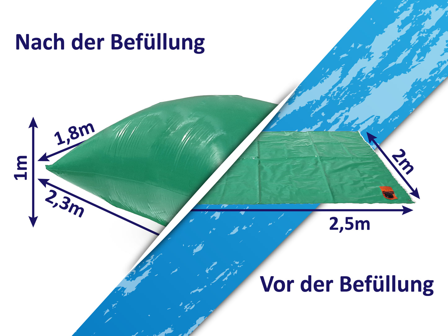 Loxis® XXL Pool Luftkissen | Pool Polster | Poolkissen | Winterkissen | Luftkissen Pool