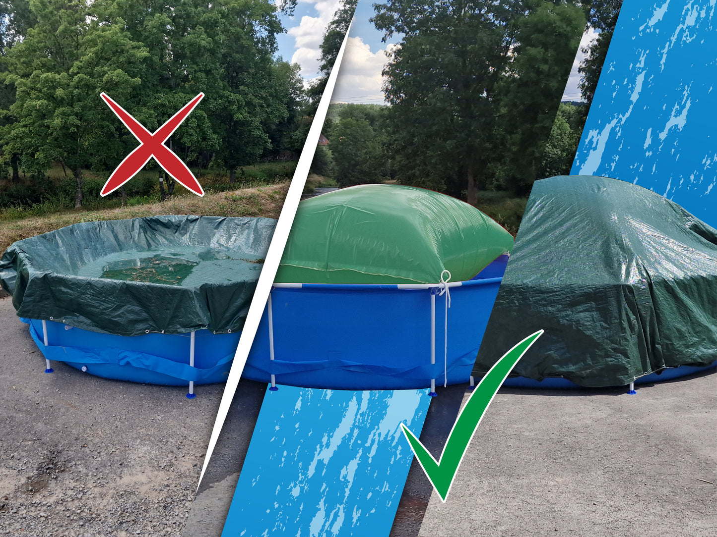 Loxis® XXL Pool Luftkissen | Pool Polster | Poolkissen | Winterkissen | Luftkissen Pool