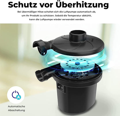 Elektrische Luftpumpe für Pool | Befüllpumpe für XXL Poolkissen