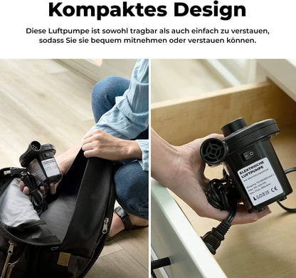 Elektrische Luftpumpe für Pool | Befüllpumpe für XXL Poolkissen
